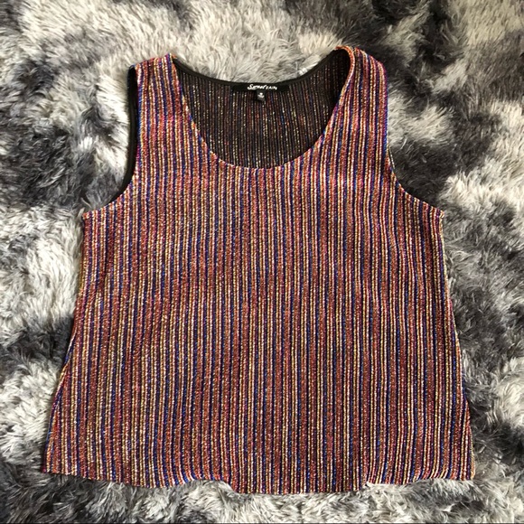 Sweet Rain Tops - Shimmery multicolored tank top Size M